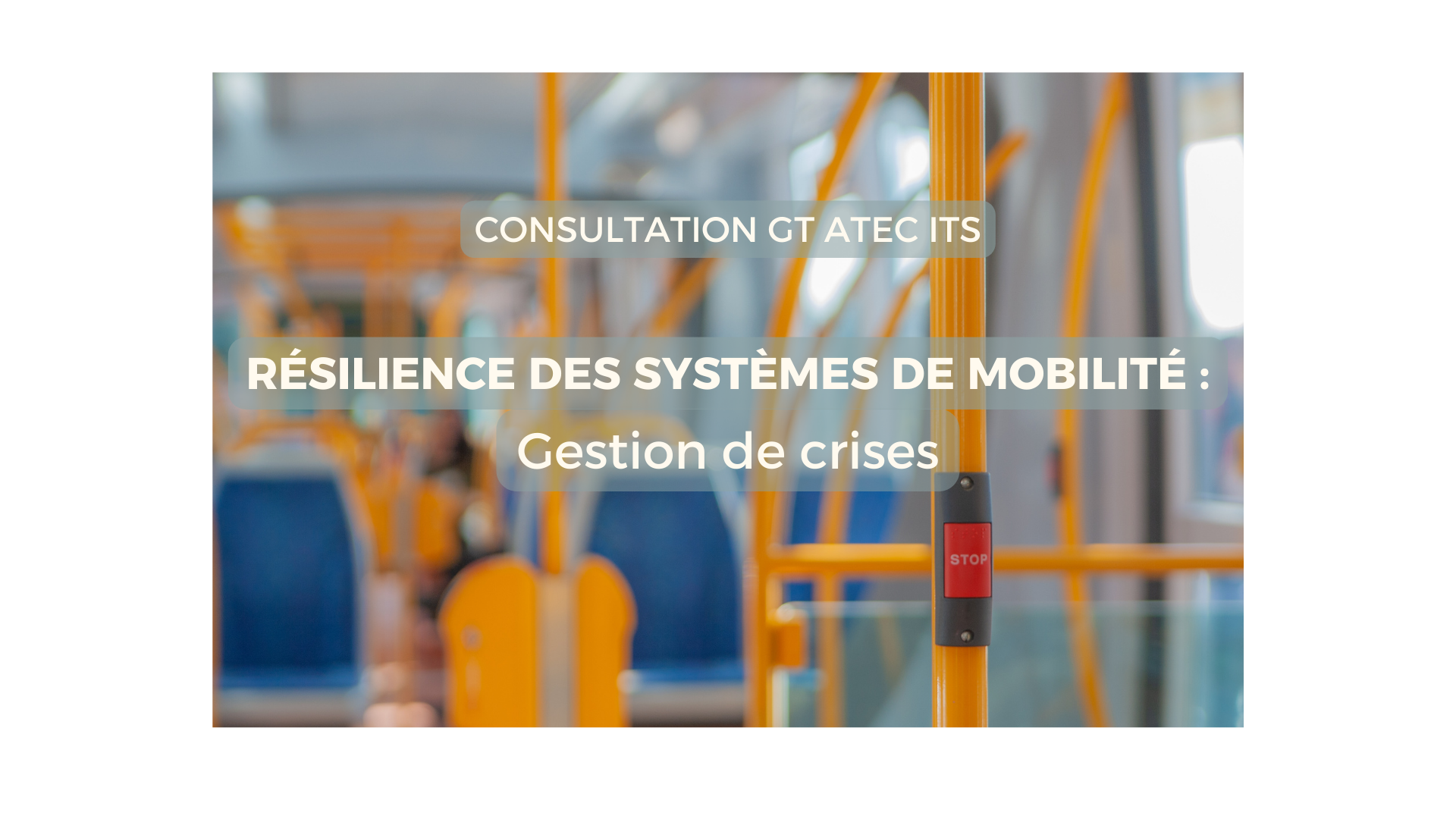 Consultation « Résilience des systèmes de mobilité : Gestion de crises »